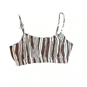 Lemlem x H&M Brown Striped Bra Top Small